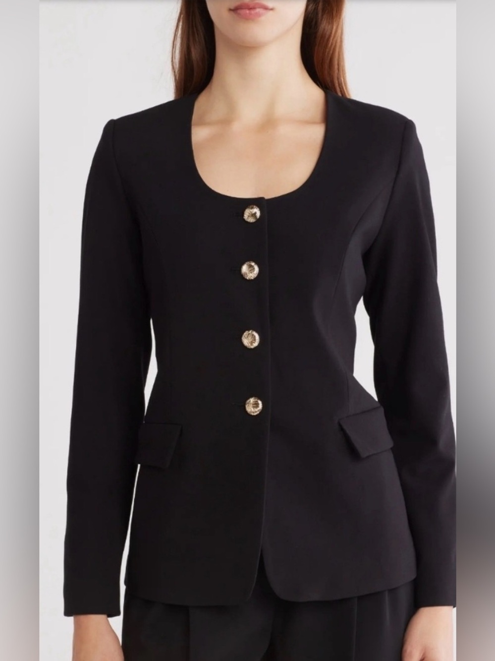 Jason Wu Black Blazer with Gold Buttons size 10 NWT